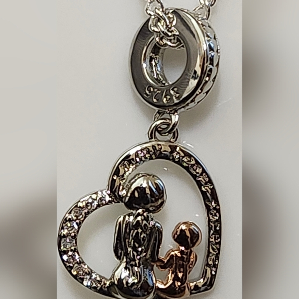 .925 Silver GREAT MOTHER LOVE CHARM Pendant Necklace